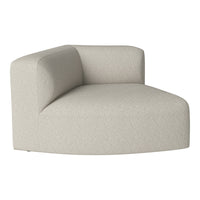 Beige textured corner sofa with a modern, curved design and subtle patterned fabric. Perfect for contemporary spaces.