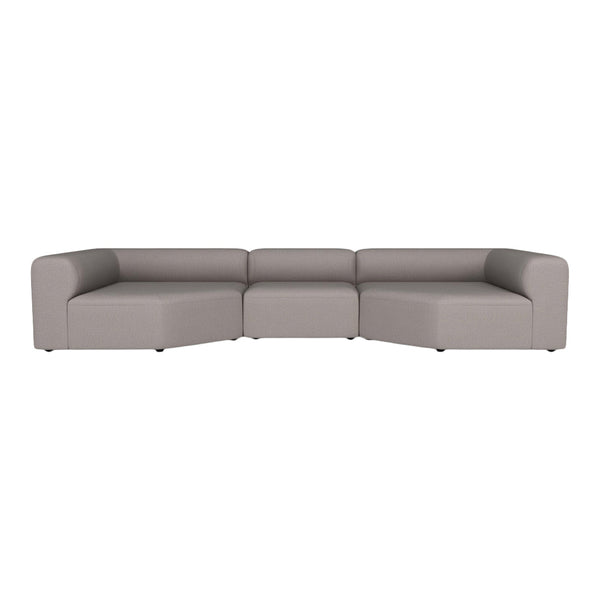Modern gray sectional sofa with clean lines and a sleek, minimalist design. Perfect for contemporary interiors.