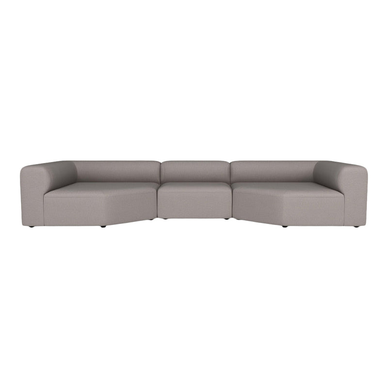Modern gray sectional sofa with clean lines and a sleek, minimalist design. Perfect for contemporary interiors.
