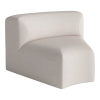 Modern cream accent chair with subtle textured stripes for a chic, minimal look. Perfect for contemporary decor.