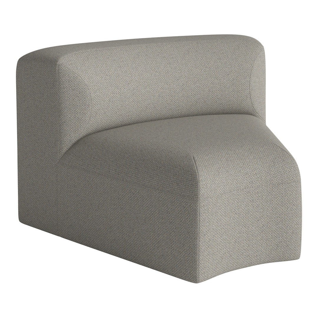 Gray accent chair with subtle textured pattern, perfect for modern decor.