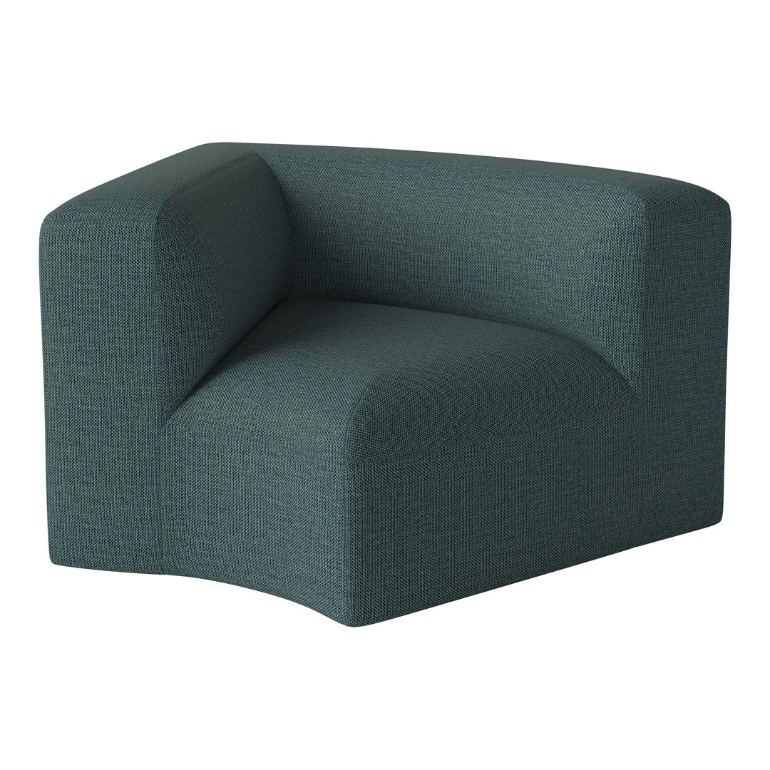 Textured teal armchair featuring a modern, minimalist design perfect for contemporary interiors.