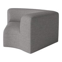 Modern gray upholstered chair with a sleek, minimalist design and subtle textured pattern. Perfect for contemporary spaces.
