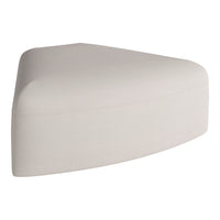 Light gray triangular cushion with subtle vertical stripes, adding a modern touch to any space.