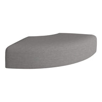 Curved grey cushion with a subtle textured pattern, perfect for modern decor and stylish comfort.