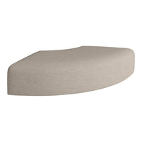 Beige fabric cushion with a smooth, minimalist design and subtle textured pattern. Ideal for modern decor.