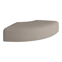 Light beige curved cushion with a subtle textured pattern, perfect for modern decor.
