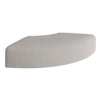 Light gray curved upholstery with a smooth, textured finish. Perfect for modern interiors.