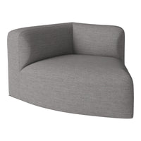 Stylish gray corner sofa with a smooth, textured finish. Perfect for modern living spaces.