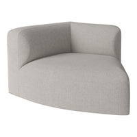 Light gray corner sofa with a soft, textured fabric pattern; modern, minimalist design accentuates any space.