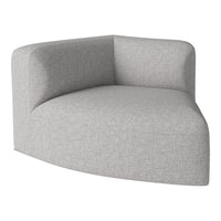 Grey textured corner couch with a modern minimalist design. Ideal for stylish decor.