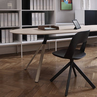 Fork Rounded End Desk Table (78.7-94.5" L)