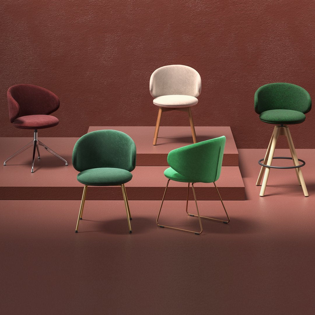 Belle Armchair - Spider Base - Upholstered