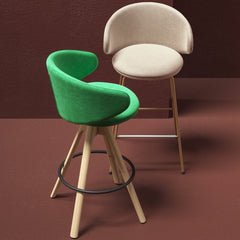 Belle Bar Stool w/ Arms - Upholstered