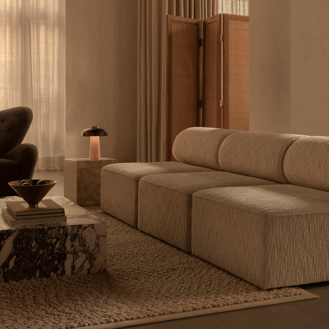 Marble Plinth Coffee Table - Low