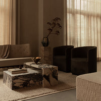 Marble Plinth Coffee Table - Low