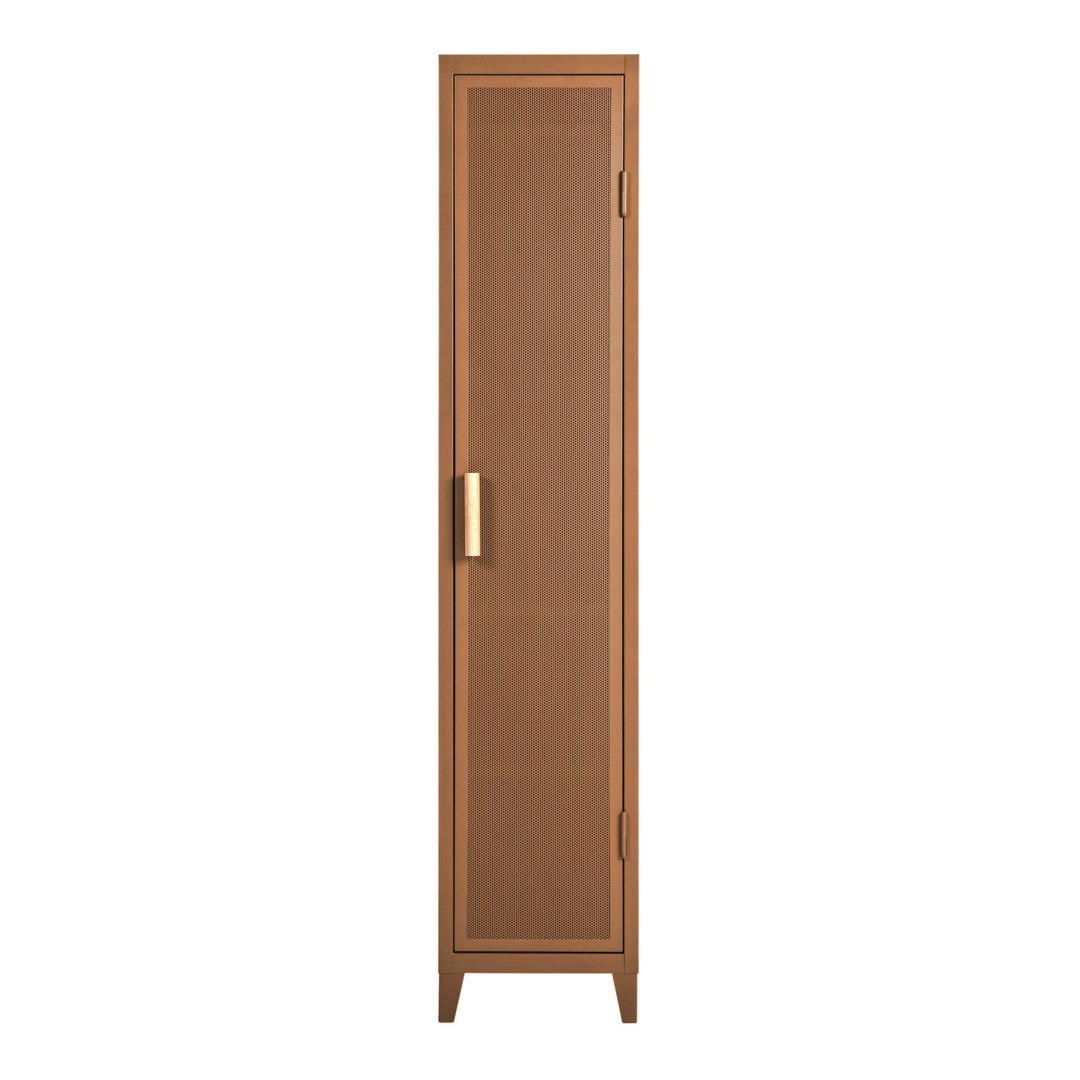 Perforated Locker Wardrobe - Oak Handles