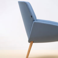 Noom Series 10 Lounge Armchair w/ French Seams - Conical Wood Legs