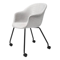 Bat Meeting Chair - 4-Legs w/ Casters - Fully Upholstered