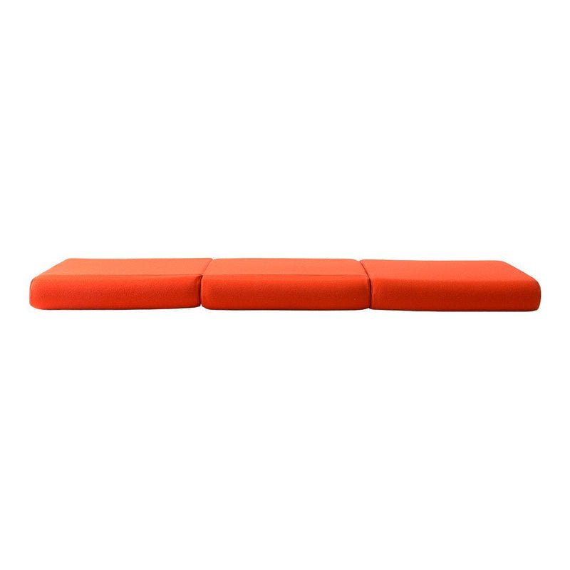 Vibrant orange sofa cushion set with a smooth, solid pattern for modern interiors. Perfect for adding a pop of color.