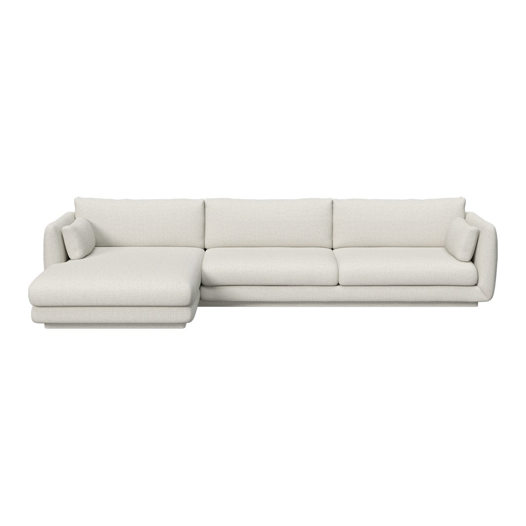 Soft white leather sectional sofa with smooth, modern design and plush cushions, perfect for contemporary living spaces.