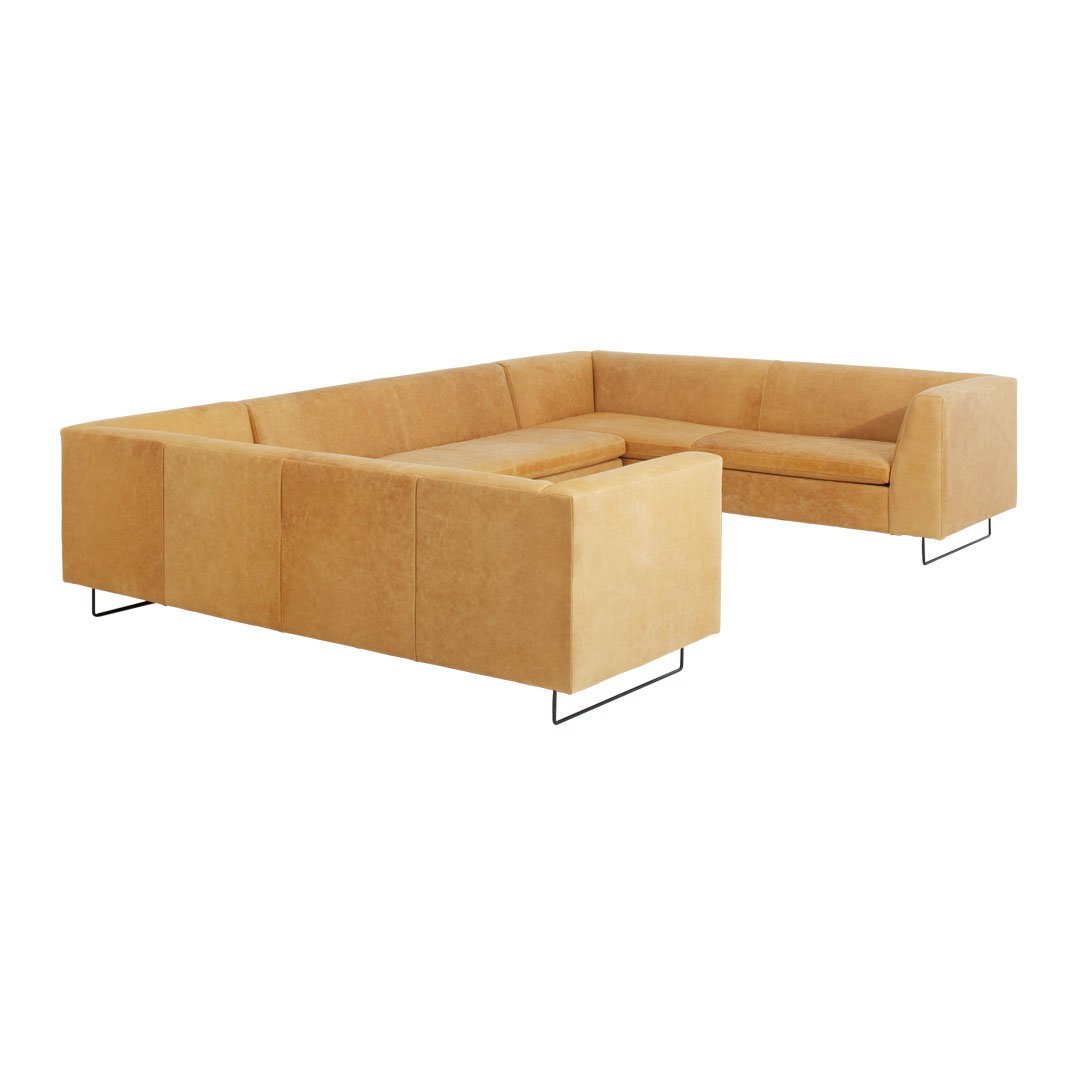 Bonnie & Clyde U-Shaped Sectional Leather Sofa