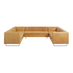 Bonnie & Clyde U-Shaped Sectional Leather Sofa