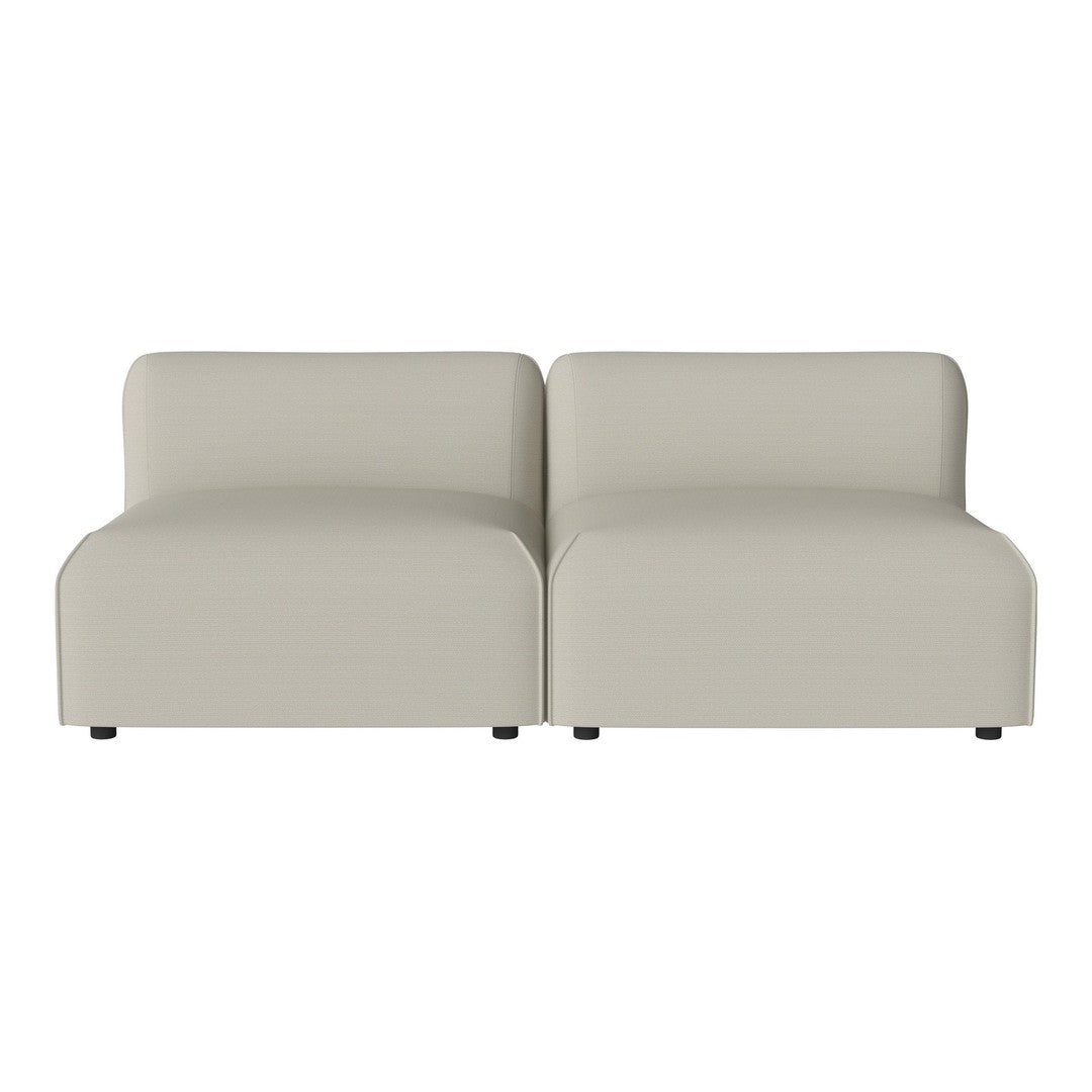 Beige modular sofa with a smooth, minimalistic design and no visible patterns, ideal for modern interiors.