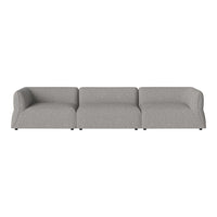Gray modular sofa with textured upholstery and smooth, modern silhouette. Perfect for contemporary living spaces.
