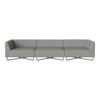 Gray modern sectional sofa with a sleek, minimalist design and textured upholstery. Perfect for contemporary decor.