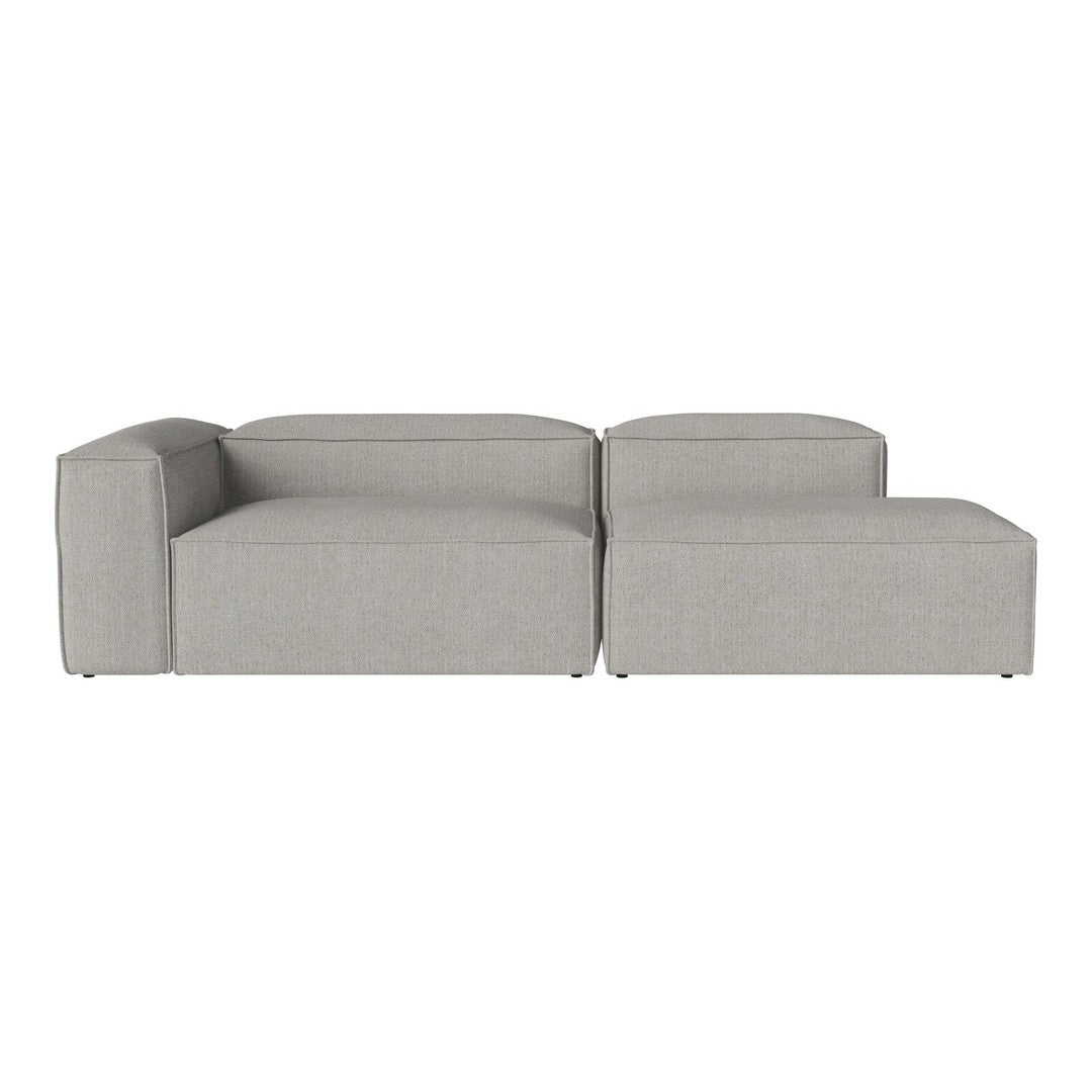 Light gray sectional sofa with a soft, textured fabric and clean, modern lines. Ideal for contemporary interiors.