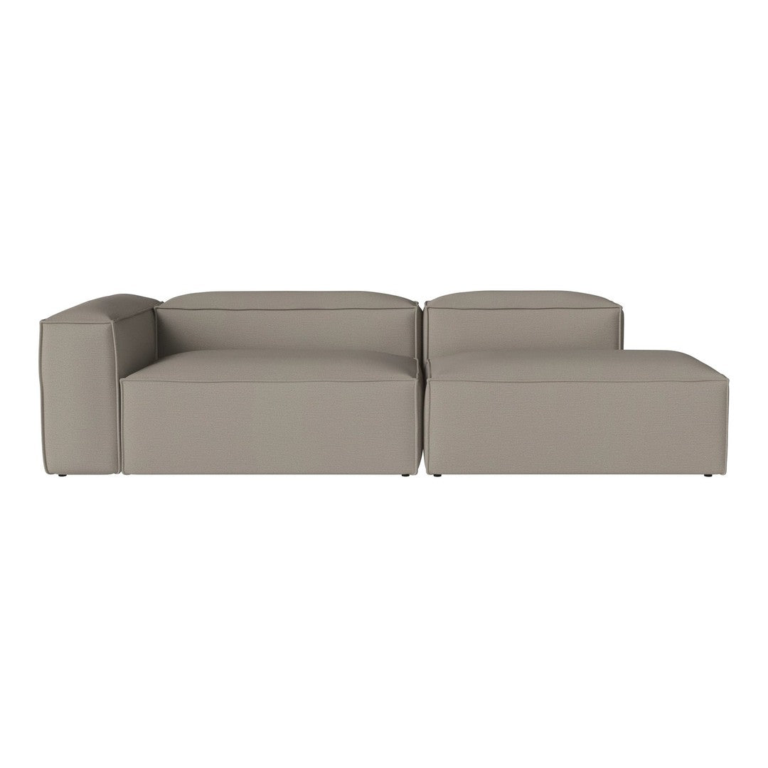 Modern modular sofa in soft taupe color with a minimalist design and clean lines, perfect for contemporary interiors.