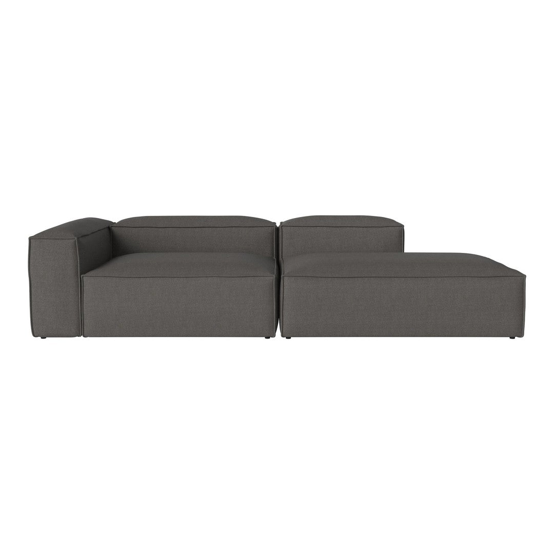 Gray sectional sofa with a modern, minimalist design and clean lines. Perfect for contemporary living spaces.