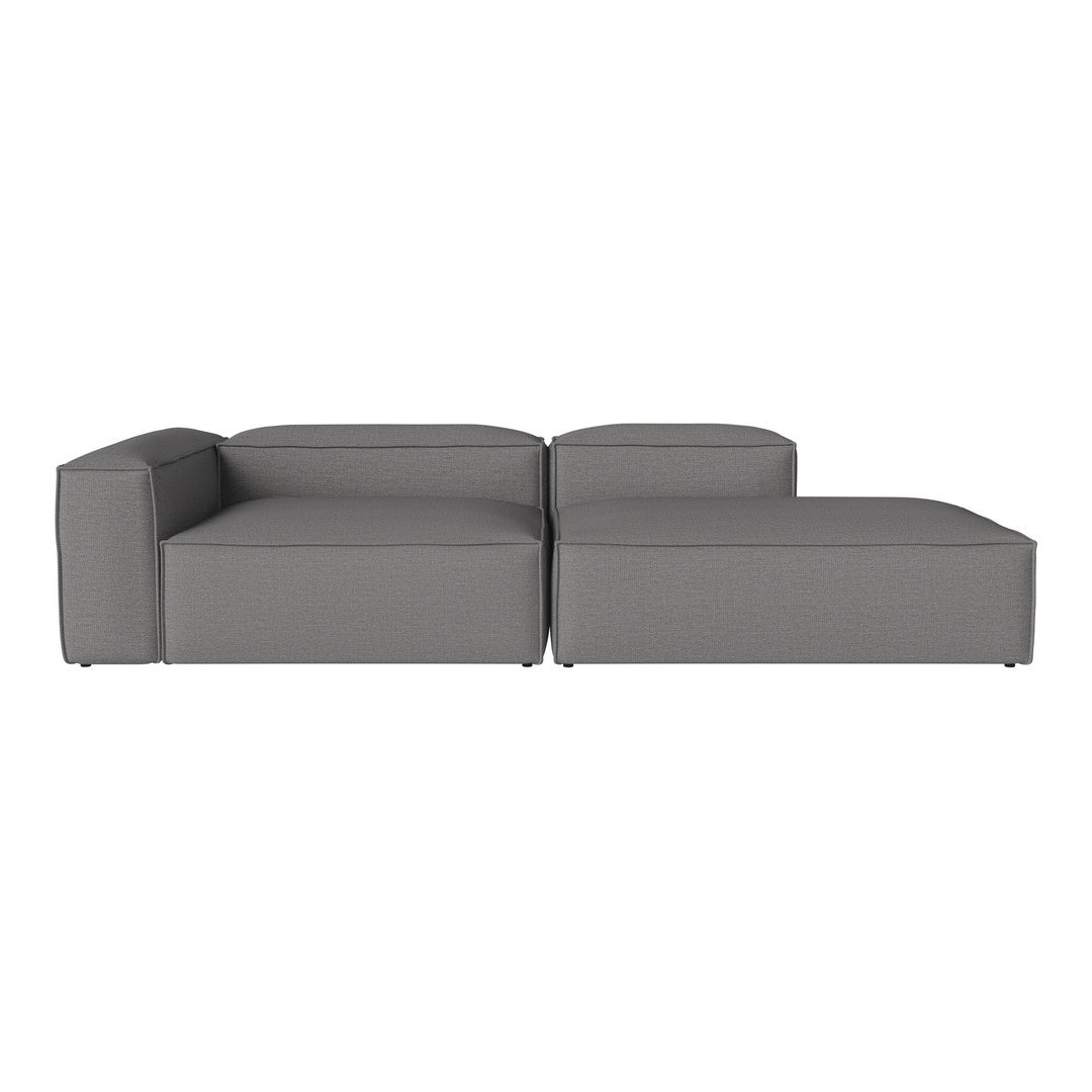Modern gray sectional sofa with smooth, minimalist design and no visible patterns. Perfect for contemporary interiors.
