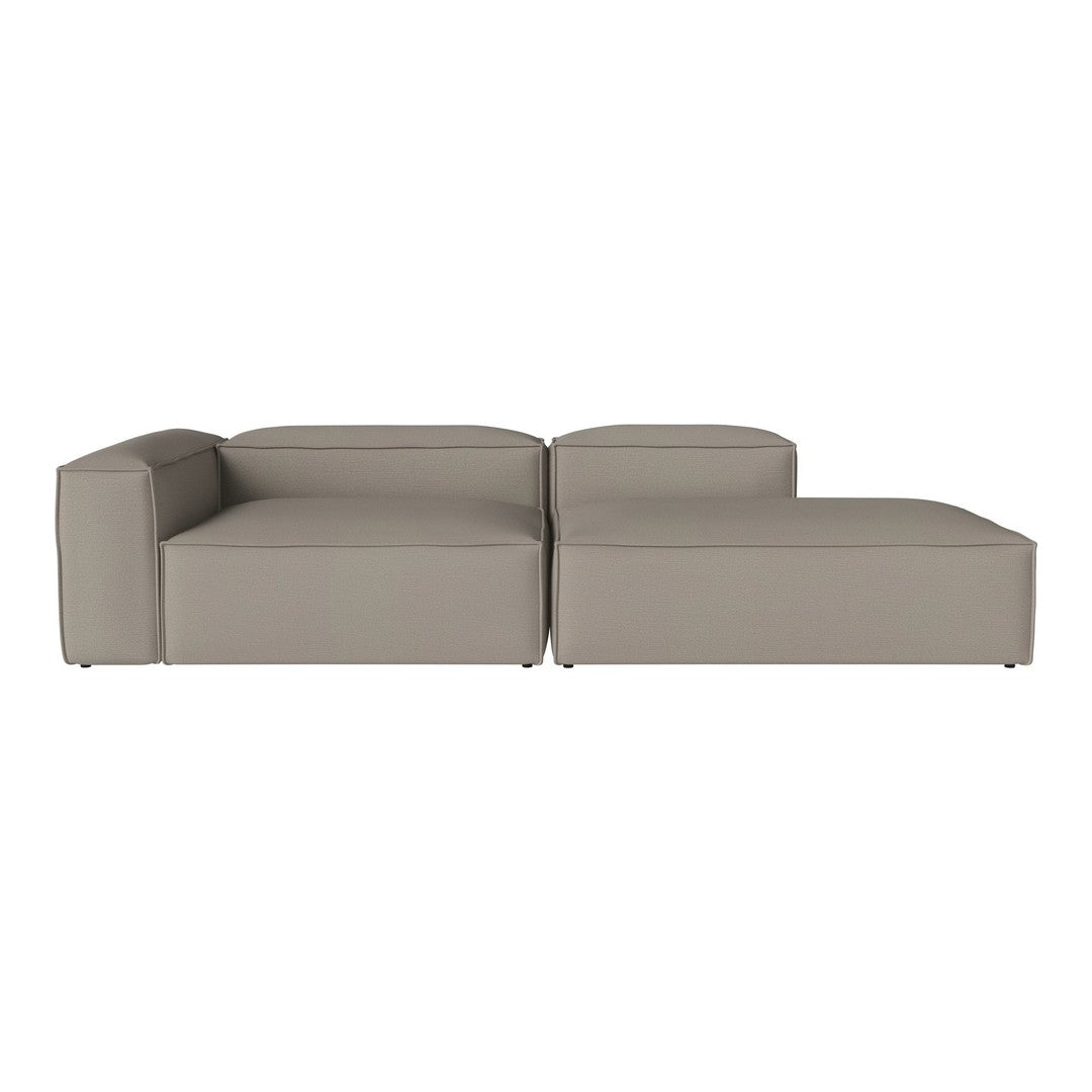 Modern beige modular sofa with clean lines and smooth, textured upholstery. Versatile addition for any living space.