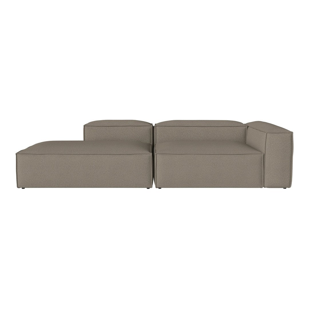Beige modular sofa with clean lines and minimalistic design, perfect for modern living spaces.