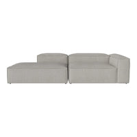 Modern gray sectional sofa with a sleek, minimalist design and clean lines. Perfect for contemporary living spaces.
