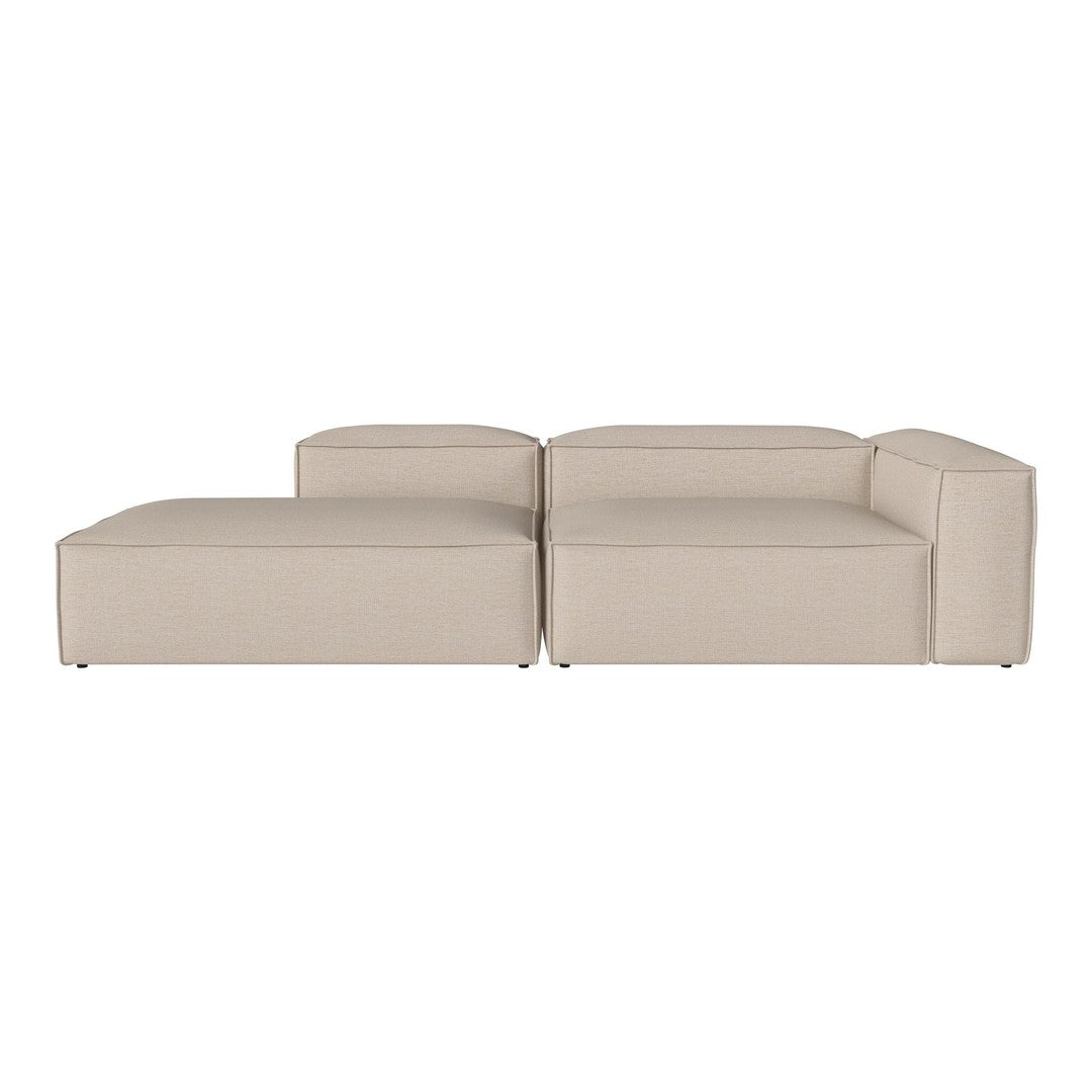 Beige modular sectional sofa with a smooth, minimalist design and no visible patterns. Perfect for modern interiors.