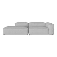 Light gray sectional sofa with a sleek, minimalist design and clean lines. Ideal for modern living spaces.