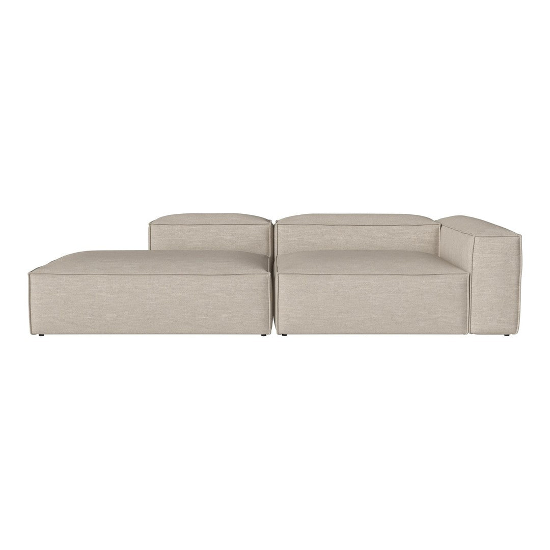 Light beige sectional sofa with a seamless, modern design and subtle texture. Perfect for contemporary living spaces.