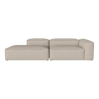 Light beige sectional sofa with a seamless, modern design and subtle texture. Perfect for contemporary living spaces.