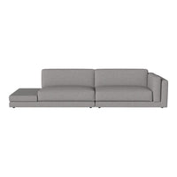 Modern grey sectional sofa with a sleek design and clean lines, perfect for contemporary living spaces.