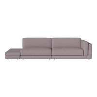 Modern light lavender sectional sofa with clean lines and no patterns, perfect for stylish living spaces.