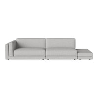 Light gray modern sectional sofa with a minimalist design and clean lines, perfect for contemporary living spaces.