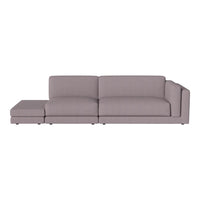 Light gray sectional sofa with clean lines and a minimalist design, perfect for modern living spaces.