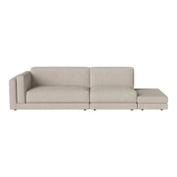 Light beige sectional sofa with a smooth, minimalistic design and subtle texture. Perfect for modern living spaces.