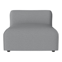 Gray textured sofa section, featuring a clean, minimalist design without bold patterns or colors.