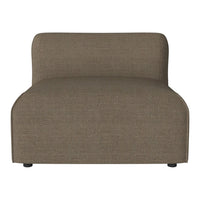 Asymmetrical brown upholstered chair with a textured, woven pattern, perfect for modern living spaces.