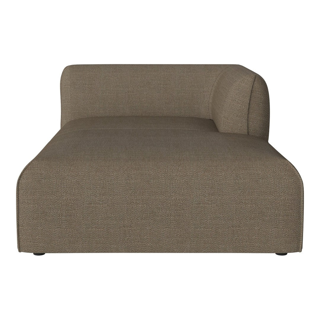 Stylish beige sofa with a smooth, textured pattern and sleek, modern lines for a contemporary living space.