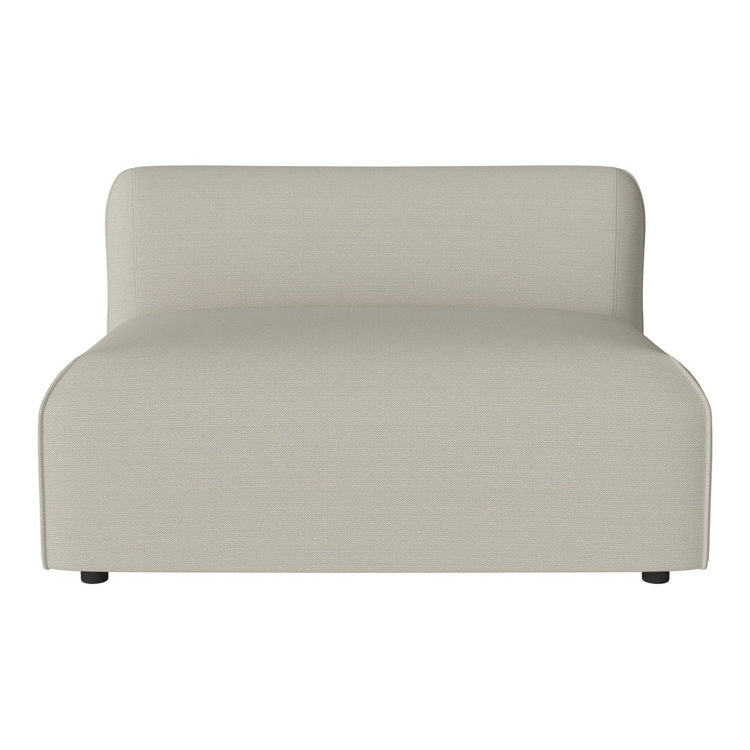Neutral beige sofa with smooth, modern lines and a minimalist design. Perfect for contemporary decor.